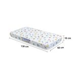 Colchão herval baby encanto espuma d18 10x60x130cm – branco/estampado