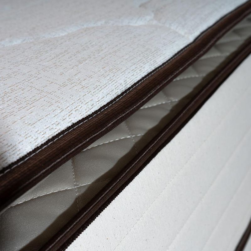 Colchão de casal hellen malta linho com molas ensacadas e espuma d26 28x138x188cm - bege