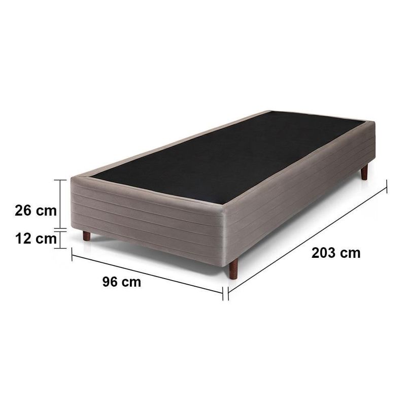 Base box para colchão king size hellen dublin 26x96x203cm - bege