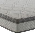 Colchão casal herval Ômega com pillow top e molas ensacadas 22x138x188cm – cinza/branco