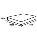 Colchão casal herval Ômega com pillow top e molas ensacadas 22x138x188cm – cinza/branco