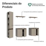 Rack suspenso para tv até 70 polegadas + prateleira 200cm nice madesa 01