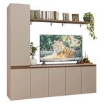 Rack suspenso para tv até 70 polegadas + prateleira 200cm nice madesa 01