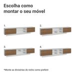 Rack suspenso para tv até 80 polegadas 218 cm 2 portas b stella madesa