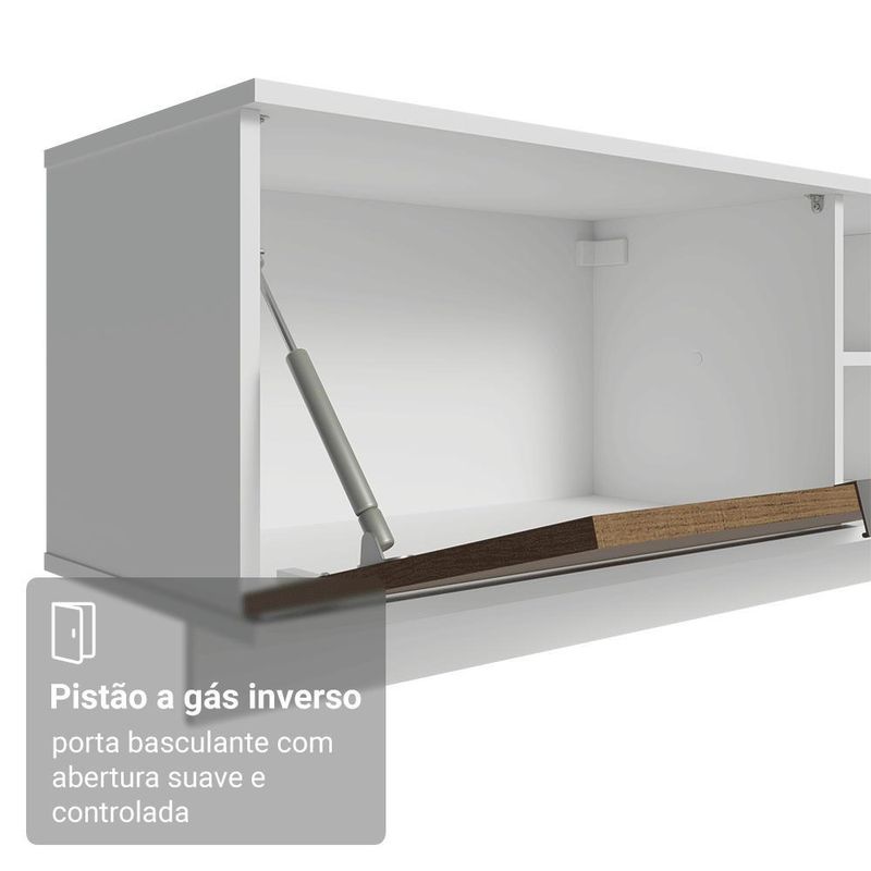 Rack suspenso para tv até 80 polegadas 218 cm 2 portas b stella madesa