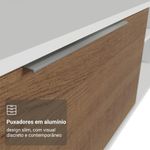 Rack suspenso para tv até 80 polegadas 218 cm 2 portas b stella madesa