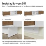 Rack suspenso para tv até 80 polegadas 218 cm 2 portas b stella madesa