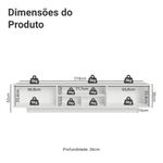 Rack suspenso para tv até 80 polegadas 218 cm 2 portas b glamy madesa
