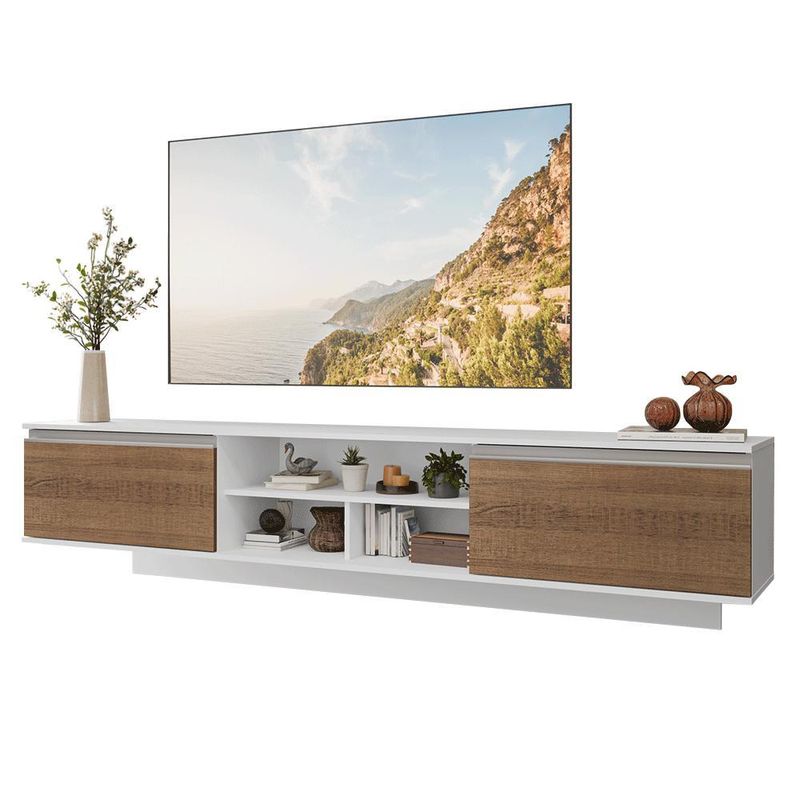 Rack suspenso para tv até 80 polegadas 218 cm 2 portas b glamy madesa