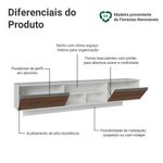 Rack suspenso para tv até 80 polegadas 218 cm 2 portas b glamy madesa