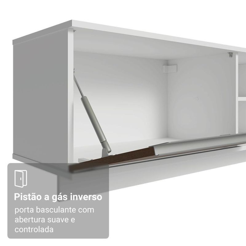 Rack suspenso para tv até 80 polegadas 218 cm 2 portas b glamy madesa