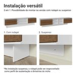 Rack suspenso para tv até 80 polegadas 218 cm 2 portas b glamy madesa