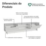 Rack para tv até 80 polegadas 218 cm 2 portas branco stella madesa