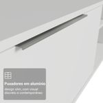 Rack para tv até 80 polegadas 218 cm 2 portas branco stella madesa
