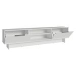 Rack para tv até 80 polegadas 218 cm 2 portas branco stella madesa