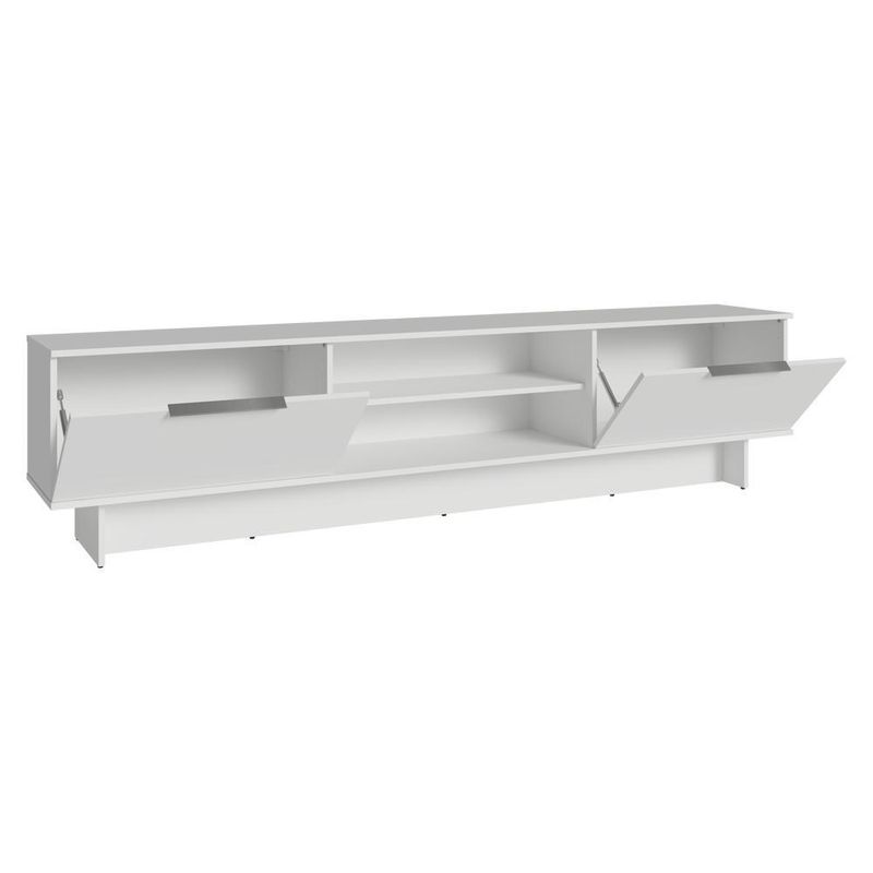 Rack para tv até 80 polegadas 218 cm 2 portas branco stella madesa
