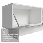 Rack para tv até 80 polegadas 218 cm 2 portas branco stella madesa