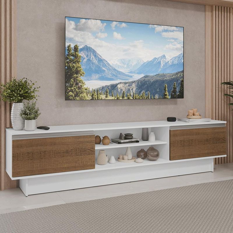 Rack para tv até 80 polegadas 218 cm 2 portas b glamy madesa