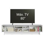 Rack para tv até 80 polegadas 218 cm 2 portas b glamy madesa