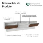 Rack para tv até 80 polegadas 218 cm 2 portas b glamy madesa