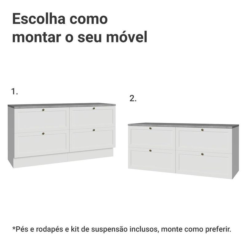 Rack para tv até 70 polegadas 160cm 4 gavetas vik madesa 04 b