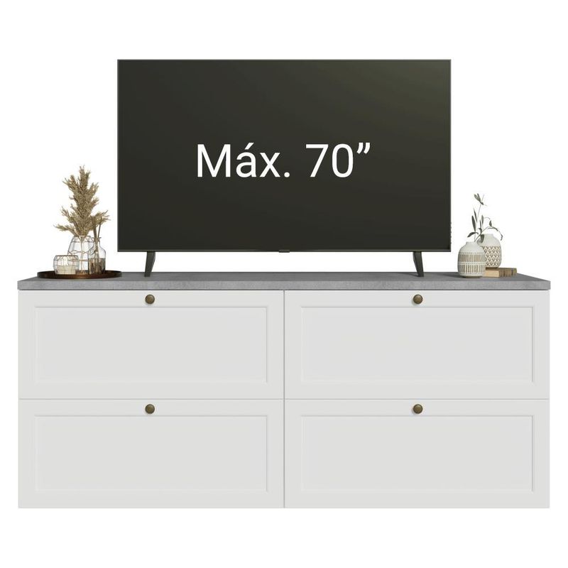 Rack para tv até 70 polegadas 160cm 4 gavetas vik madesa 04 b