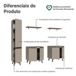 Rack para tv até 70 polegadas + prateleira 200cm nice madesa 02