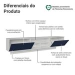 Rack suspenso para tv até 80 polegadas 218 cm 2 portas b vik madesa