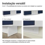 Rack suspenso para tv até 80 polegadas 218 cm 2 portas b vik madesa