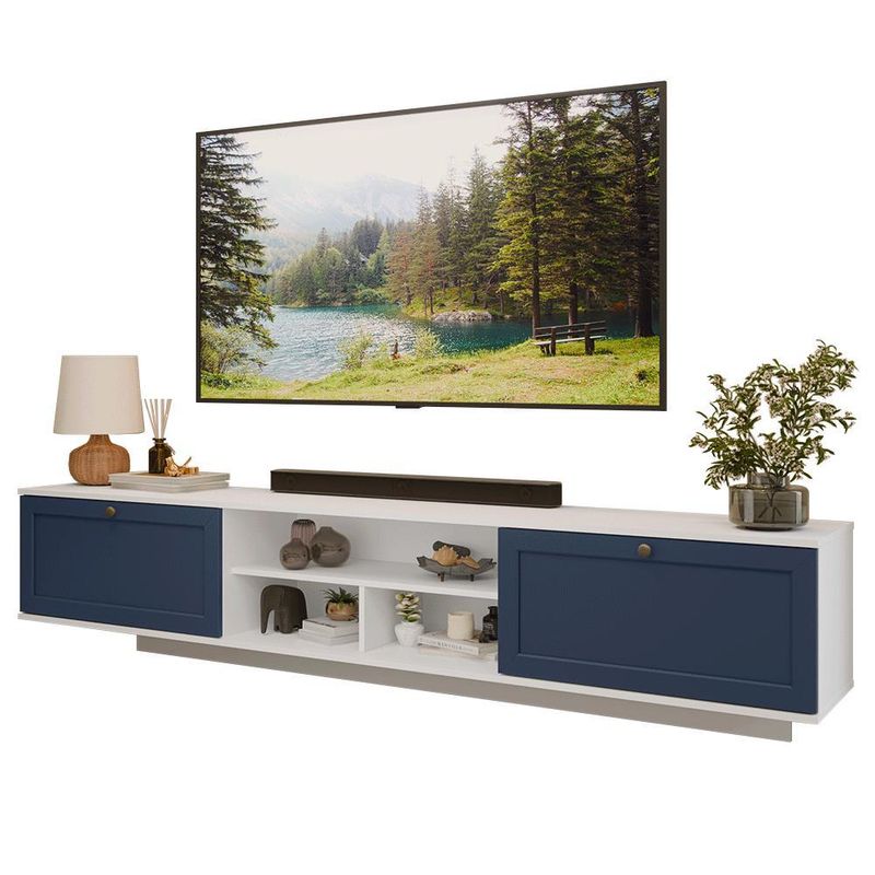Rack suspenso para tv até 80 polegadas 218 cm 2 portas b vik madesa