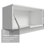 Rack suspenso para tv até 80 polegadas 218 cm 2 portas branco stella madesa
