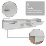 Rack suspenso para tv até 80 polegadas 218 cm 2 portas branco stella madesa