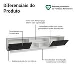 Rack suspenso para tv até 80 polegadas 218 cm 2 portas b agata madesa