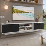 Rack suspenso para tv até 80 polegadas 218 cm 2 portas b agata madesa