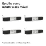 Rack suspenso para tv até 80 polegadas 218 cm 2 portas b agata madesa