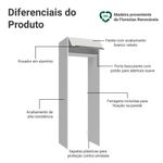 Porta-geladeira 73 cm 1 porta basculante branco veludo lux madesa