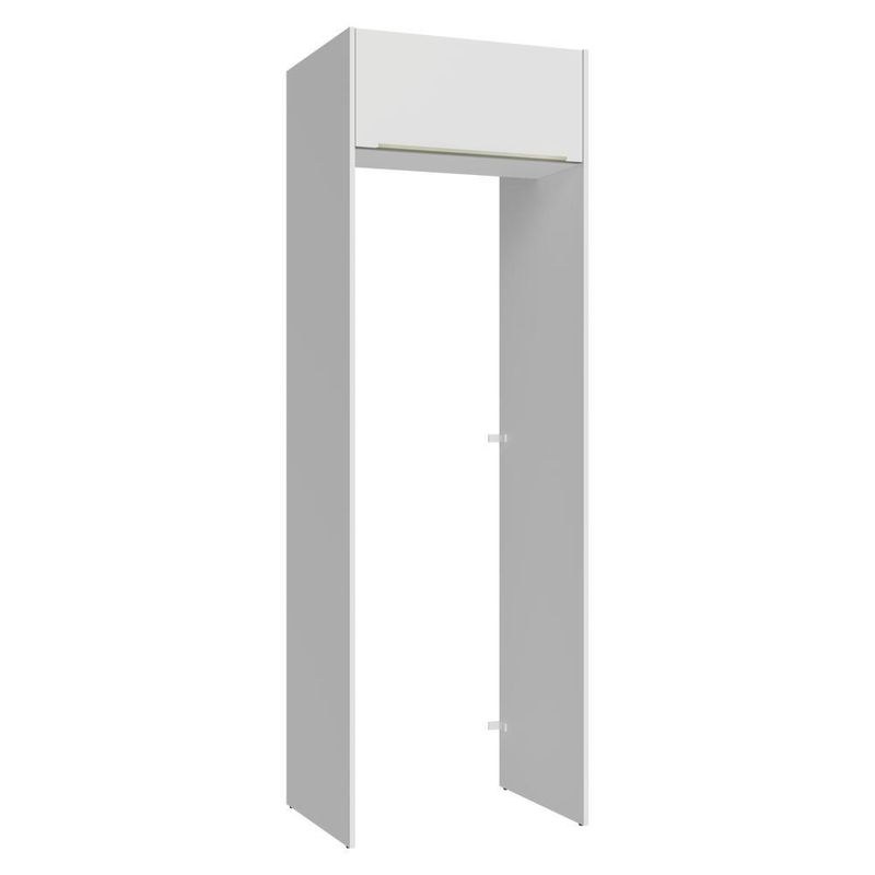 Porta-geladeira 73 cm 1 porta basculante branco veludo lux madesa