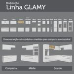 Porta-geladeira 73 cm 1 porta basculante branco glamy madesa