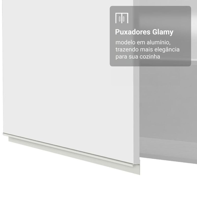 Porta-geladeira 103 cm 1 porta basculante branco glamy madesa