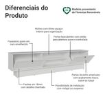 Rack para tv até 80 polegadas 218 cm 2 portas branco vik madesa