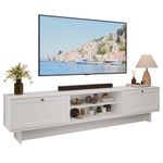 Rack para tv até 80 polegadas 218 cm 2 portas branco vik madesa