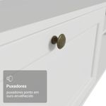 Rack para tv até 80 polegadas 218 cm 2 portas branco vik madesa