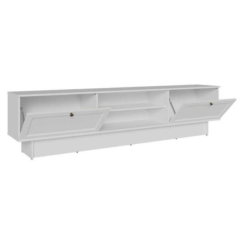 Rack para tv até 80 polegadas 218 cm 2 portas branco vik madesa