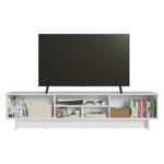 Rack para tv até 80 polegadas 218 cm 2 portas branco vik madesa