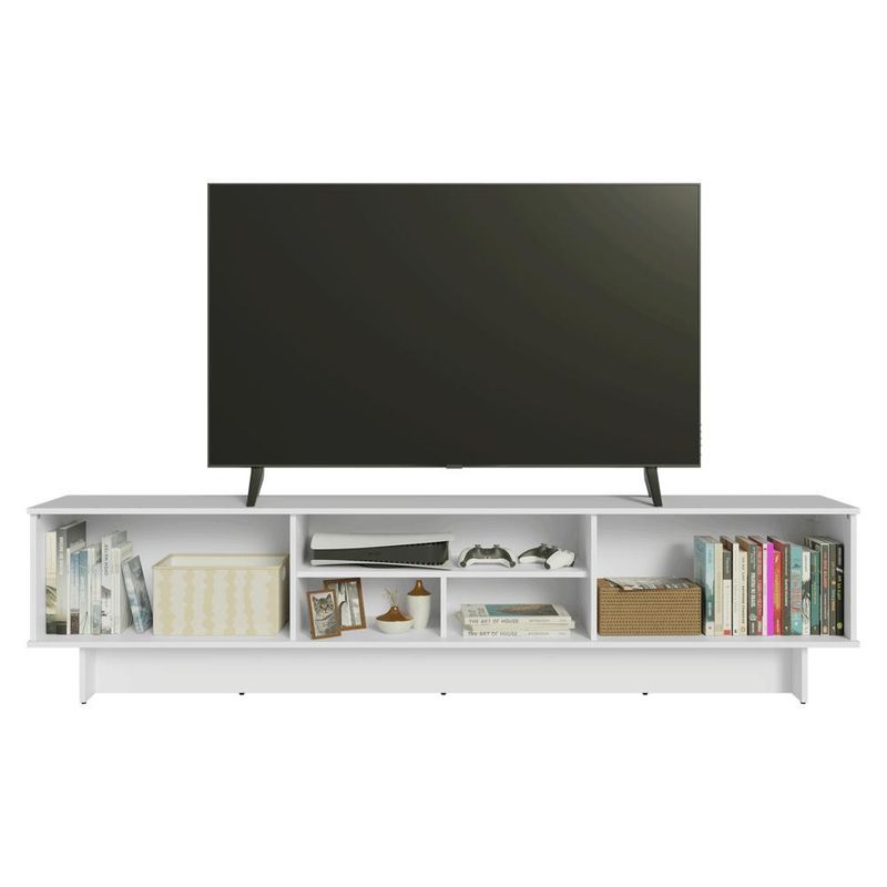 Rack para tv até 80 polegadas 218 cm 2 portas branco vik madesa
