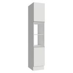 Paneleiro 40 cm 2 portas e 2 nichos branco glamy madesa