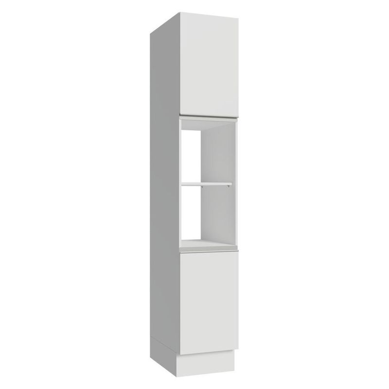 Paneleiro 40 cm 2 portas e 2 nichos branco glamy madesa