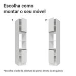 Paneleiro 40 cm 2 portas e 2 nichos branco glamy madesa