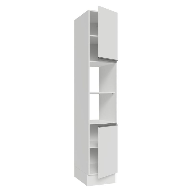 Paneleiro 40 cm 2 portas e 2 nichos branco glamy madesa