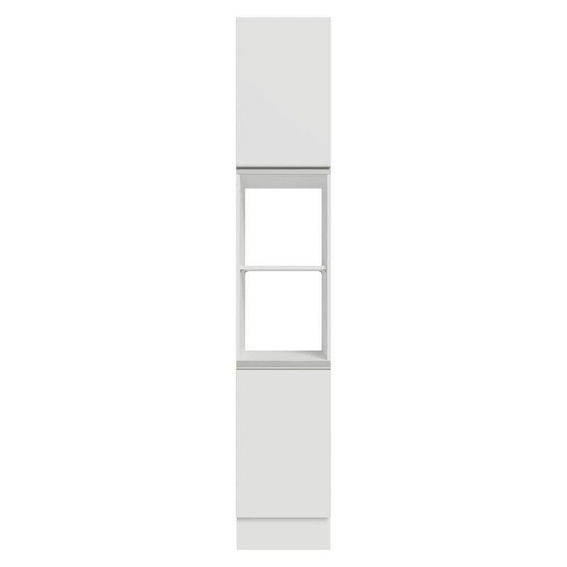 Paneleiro 40 cm 2 portas e 2 nichos branco glamy madesa